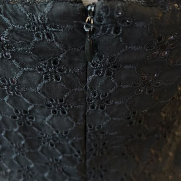 SHOSHANNA BLACK STRAPLESS EYELET DRESS - Picture 5 of 7